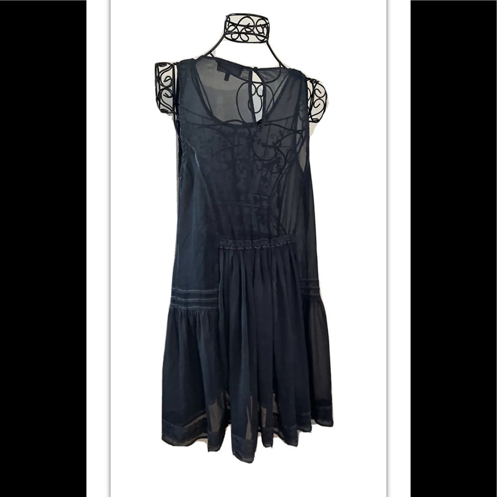 Lucky Brand Lightweight Boho Sheer Dress Woman’s Sz Small Blue See Thru